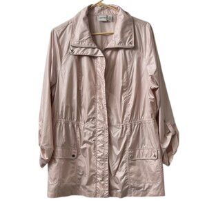 NWOT Zenergy by Chico's Pink Lightweight Windbreaker Jacket